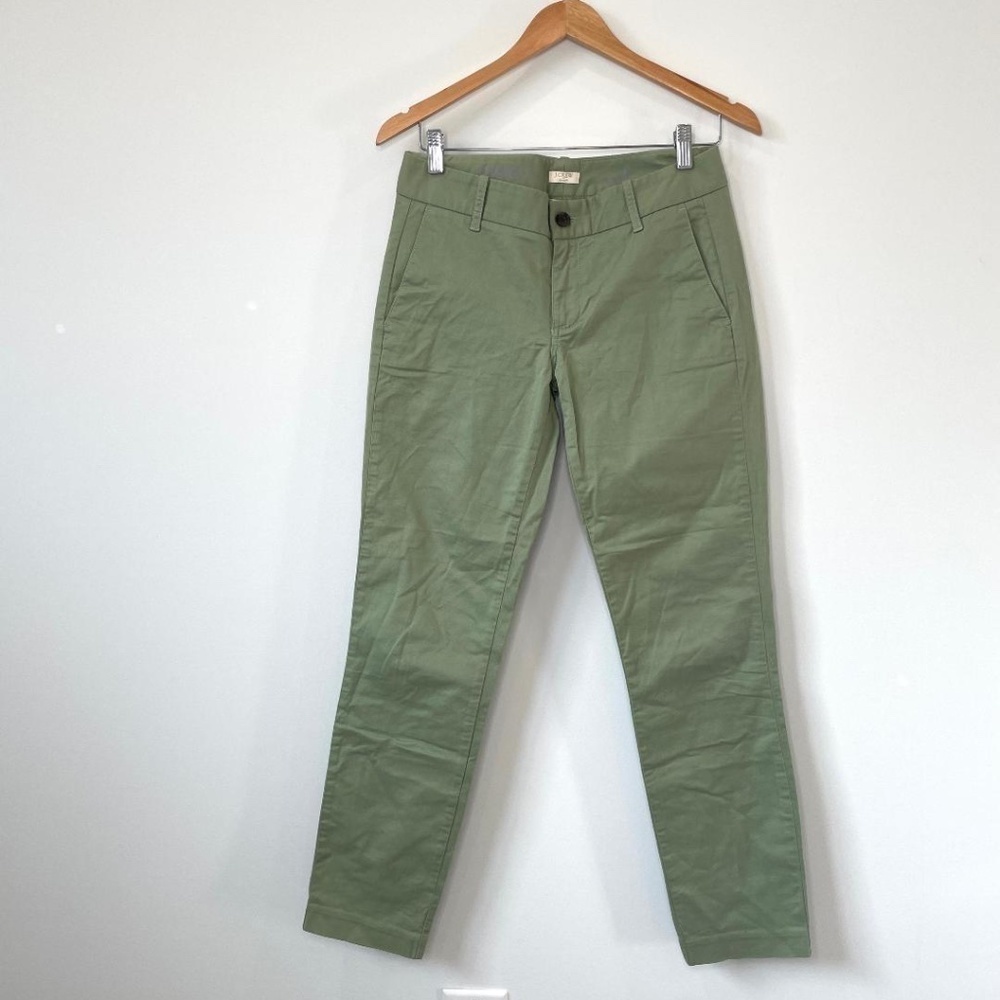 J. Crew Frankie Army Green Mid Rise Stretch Jeans